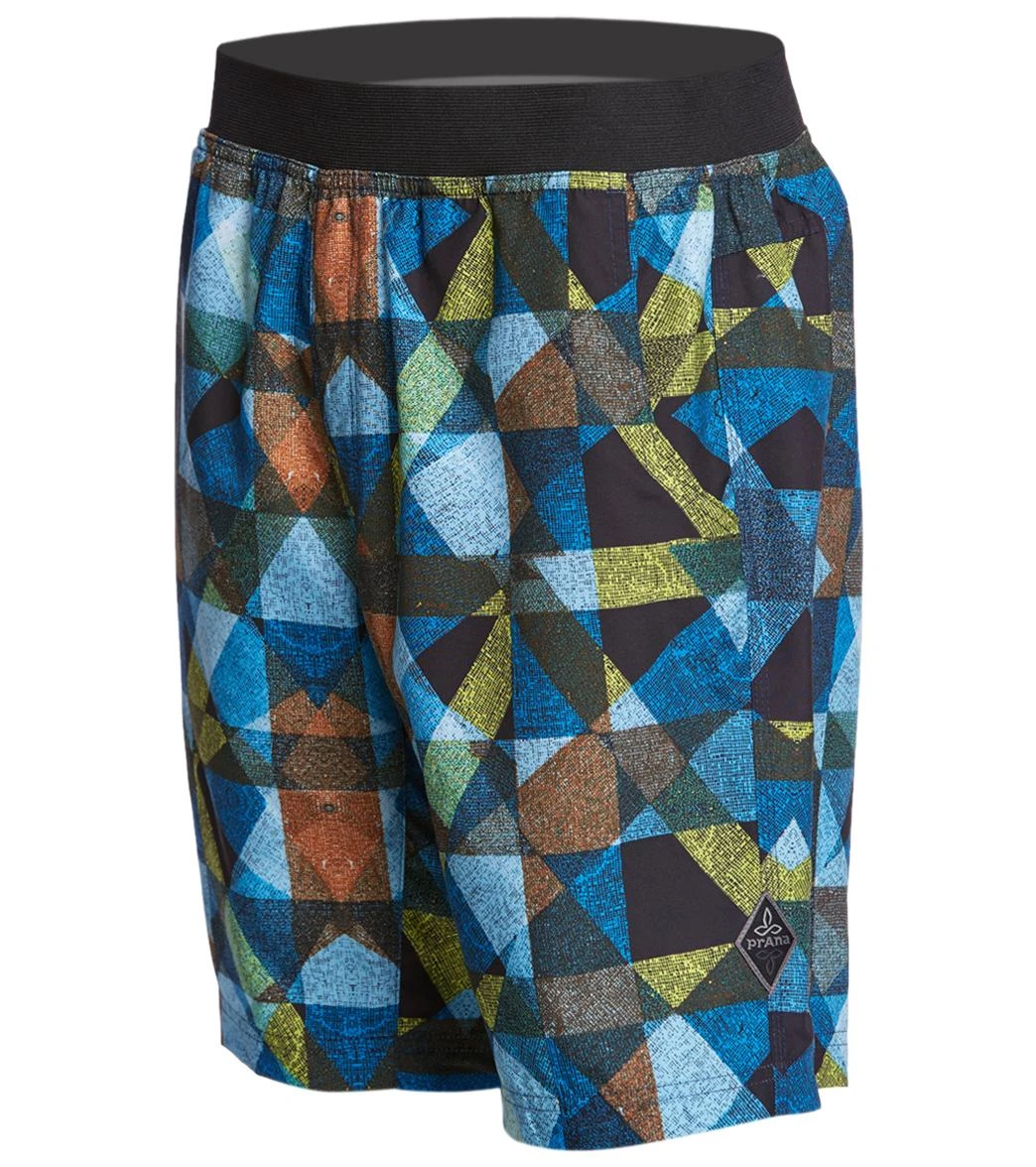 PrAna Men's Mojo Yoga Shorts Vortex Blue Dune 3 PrAna Men's Mojo Yoga Shorts Vortex Blue Dune