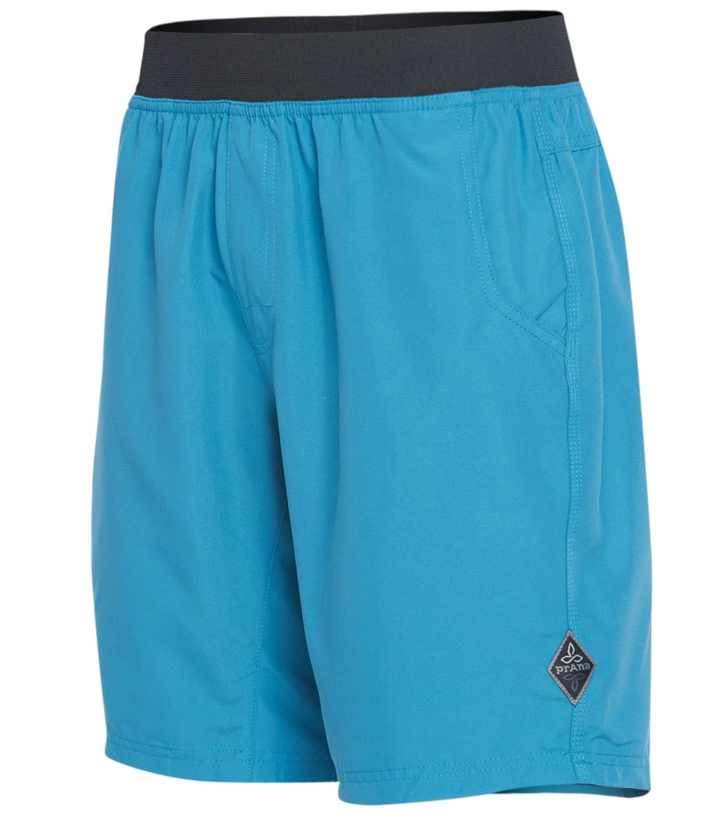 PrAna Men's Mojo Yoga Shorts River Rock Blue 3 PrAna Men's Mojo Yoga Shorts River Rock Blue