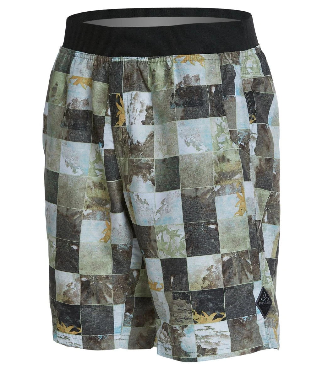 PrAna Men's Mojo Yoga Shorts Dark Khaki Bungalow 5 PrAna Men's Mojo Yoga Shorts Dark Khaki Bungalow - Image 3