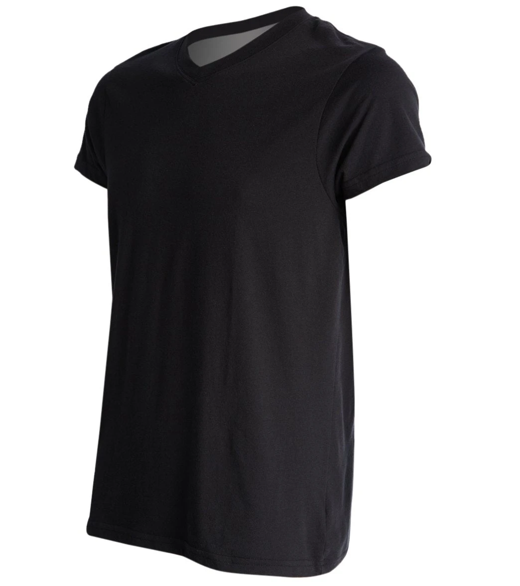PrAna Men's V Neck Short Sleeve Workout Tee Black 3 PrAna Men's V Neck Short Sleeve Workout Tee Black