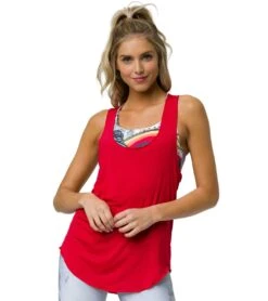Onzie Lightweight Glossy Flow Yoga Tank Top Red 7 Onzie Lightweight Glossy Flow Yoga Tank Top Red -Pranty Yoga Shop 1740033622051 red