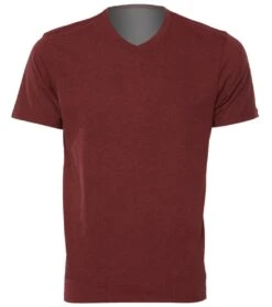 PrAna Men's V Neck Short Sleeve Workout Tee Rusted Roof Heather 5 PrAna Men's V Neck Short Sleeve Workout Tee Rusted Roof Heather -Pranty Yoga Shop 1740034179107 rustedroofheather