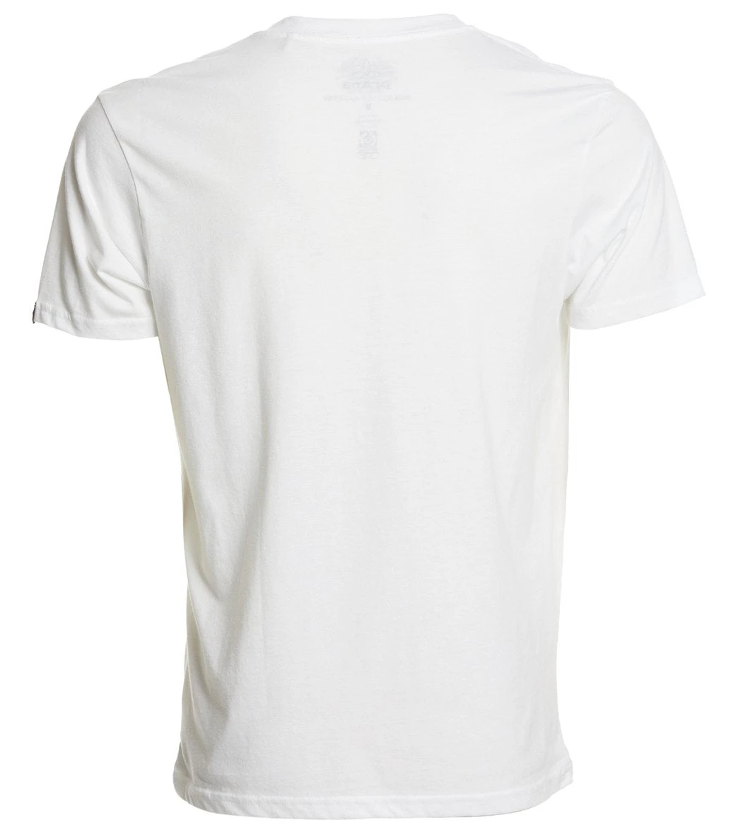 PrAna Men's V Neck Short Sleeve Workout Tee White 4 PrAna Men's V Neck Short Sleeve Workout Tee White - Image 2