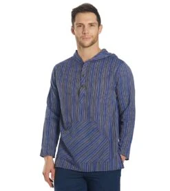 Yak & Yeti Men's Cotton Long Sleeve -Pranty Yoga Shop 1740066783267 blue