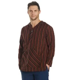 Yak & Yeti Men's Cotton Long Sleeve -Pranty Yoga Shop 1740066979875 maroon 1a
