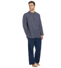 Yak & Yeti Men's Bohemian Long Sleeve -Pranty Yoga Shop 1740075925539 blue 4a