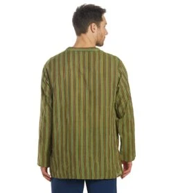Yak & Yeti Men's Bohemian Long Sleeve -Pranty Yoga Shop 1740076285987 green 3a