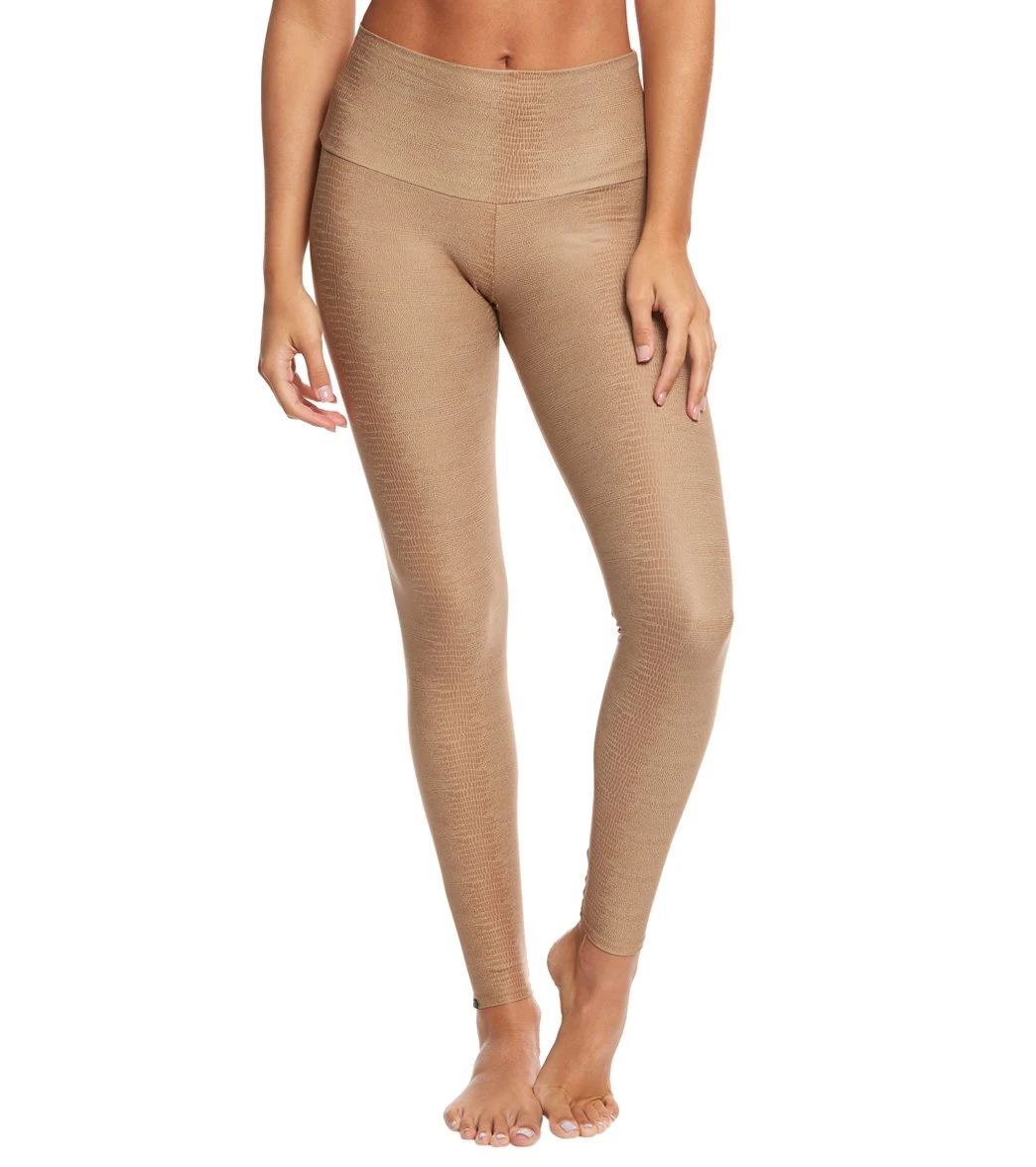Onzie High Waisted Yoga Leggings Taupe Snake 7 Onzie High Waisted Yoga Leggings Taupe Snake - Image 5