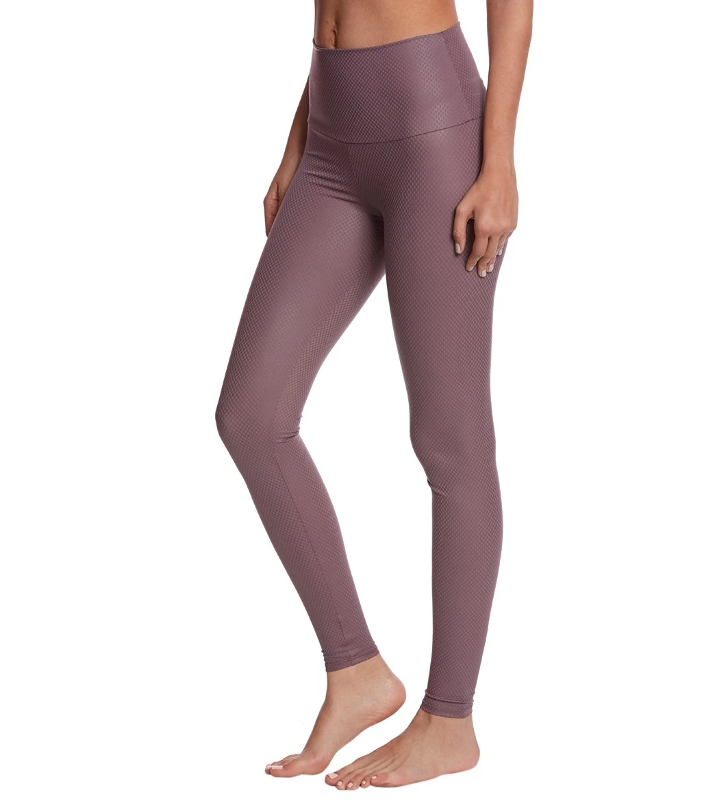 Onzie High Waisted Yoga Leggings Purple Haze Fishnet 3 Onzie High Waisted Yoga Leggings Purple Haze Fishnet