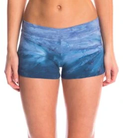 Hard Tail Booty Yoga Shorts Blue Side Circle -Pranty Yoga Shop 1740087951395 bluesidecircle