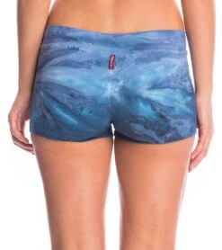 Hard Tail Booty Yoga Shorts Blue Side Circle -Pranty Yoga Shop 1740087951395 bluesidecircle 3a