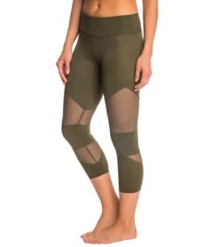 Onzie Cut Out Yoga Capris -Pranty Yoga Shop 1740093751331 olive 1a