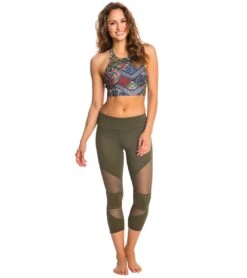 Onzie Cut Out Yoga Capris -Pranty Yoga Shop 1740093751331 olive 4a