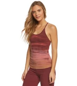 Hard Tail Freestyle Yoga Bra Tank Top Red/Pink Rainbow Horizon -Pranty Yoga Shop 1740102336547 redpinkrainbowhorizon 3a