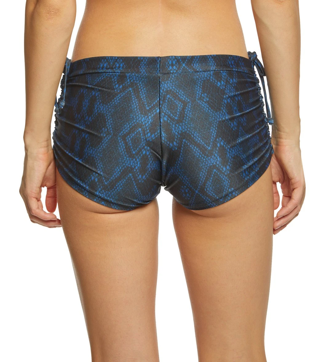 Onzie Side String Yoga Shorts Navy Python 4 Onzie Side String Yoga Shorts Navy Python - Image 2