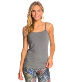 Hard Tail Scoop Back Yoga Tank Top With Bra Charcoal Heather Gray -Pranty Yoga Shop 1740118032419 charcoalheathergray