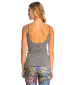 Hard Tail Scoop Back Yoga Tank Top With Bra Charcoal Heather Gray -Pranty Yoga Shop 1740118032419 charcoalheathergray 3a