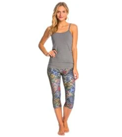 Hard Tail Scoop Back Yoga Tank Top With Bra Charcoal Heather Gray -Pranty Yoga Shop 1740118032419 charcoalheathergray 4a