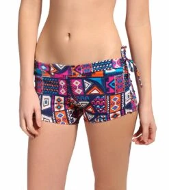Onzie Side String Yoga Shorts Aztec