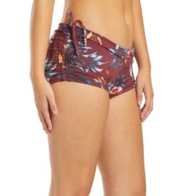 Onzie Side String Yoga Shorts Majestic Floral
