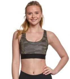 Onzie Elastic Band Yoga Sports Bra Moss Camo -Pranty Yoga Shop 1740127010851 mosscamo