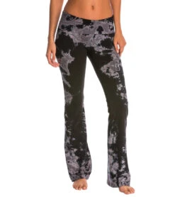 Hard Tail Rolldown Bootleg Cotton Flare Pant -Pranty Yoga Shop 1740129402915 blackgrayiceberg