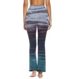 Hard Tail Rolldown Bootleg Cotton Flare Pant -Pranty Yoga Shop 1740129796131 tiedyerainbowhorizon 3a