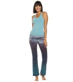 Hard Tail Rolldown Bootleg Cotton Flare Pant -Pranty Yoga Shop 1740129796131 tiedyerainbowhorizon 4a