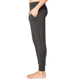 Beyond Yoga Cozy Fleece Foldover Long Sweatpant Joggers Charcoal Heather -Pranty Yoga Shop 1740137300003 charcoalheather 4a