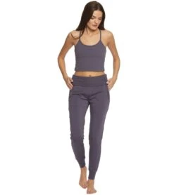 Beyond Yoga Cozy Fleece Foldover Long Sweatpant Joggers Deep Amethyst -Pranty Yoga Shop 1740138577955 deepamethyst 4a