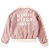 Spiritual Gangster Toddler Girls Good Vibes Only Satin Jacket -Pranty Yoga Shop 1740174622755 2t