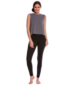 Everyday Yoga Luna Workout Muscle Tee Grey 8 Everyday Yoga Luna Workout Muscle Tee Grey -Pranty Yoga Shop 1740175147043 grey 4a