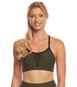 Beyond Yoga Spacedye Stacked And Sliced Racer Yoga Sports Bra Black/Aviator Green -Pranty Yoga Shop 1740195954723 blackaviatorgreen