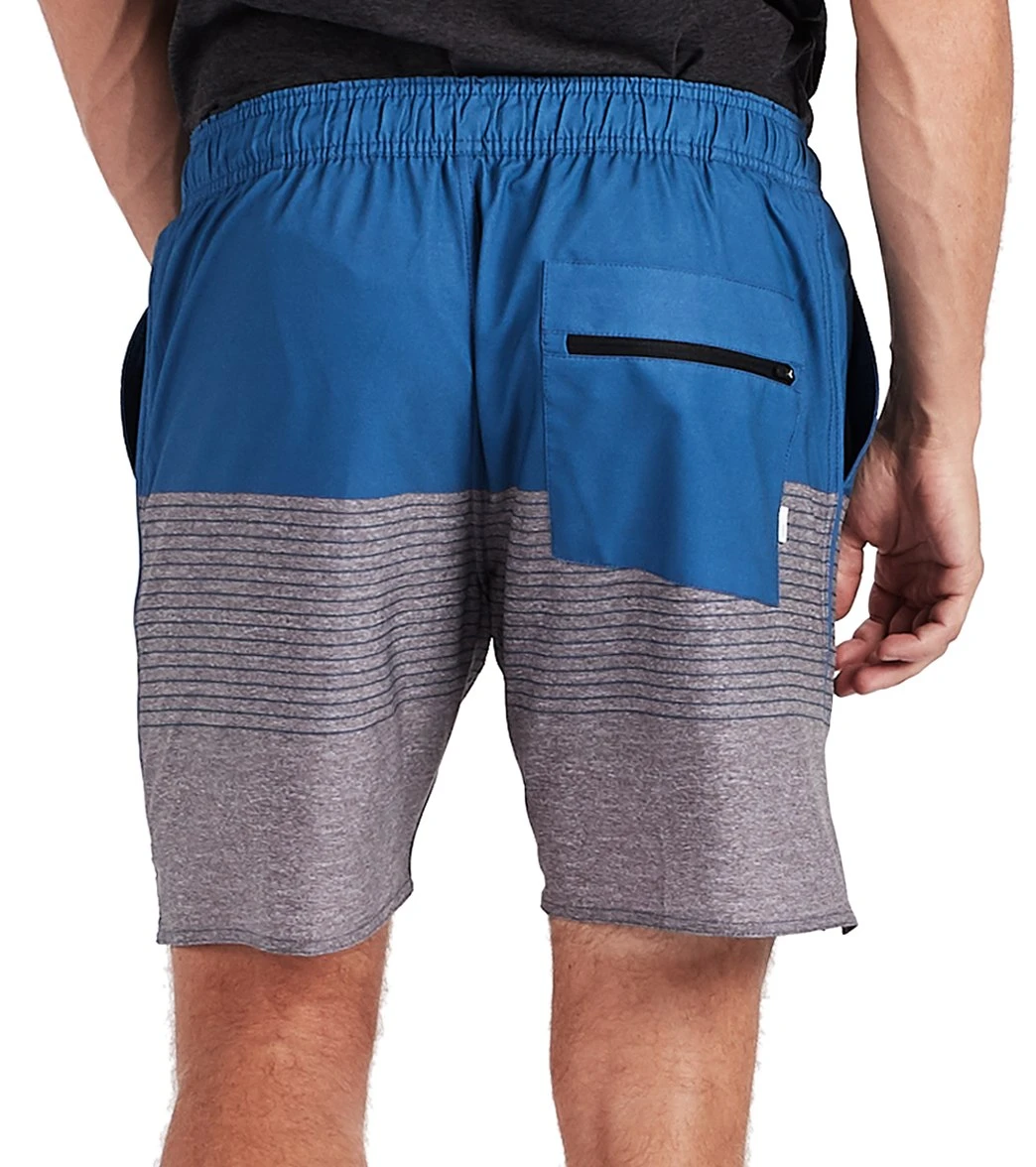 Vuori Men's Trail Yoga Shorts Sea Stripe 4 Vuori Men's Trail Yoga Shorts Sea Stripe - Image 2