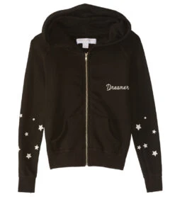 Spiritual Gangster Kids Moon Stars Magic Yoga Zip Hoodie -Pranty Yoga Shop 1740197167139 vintageblack