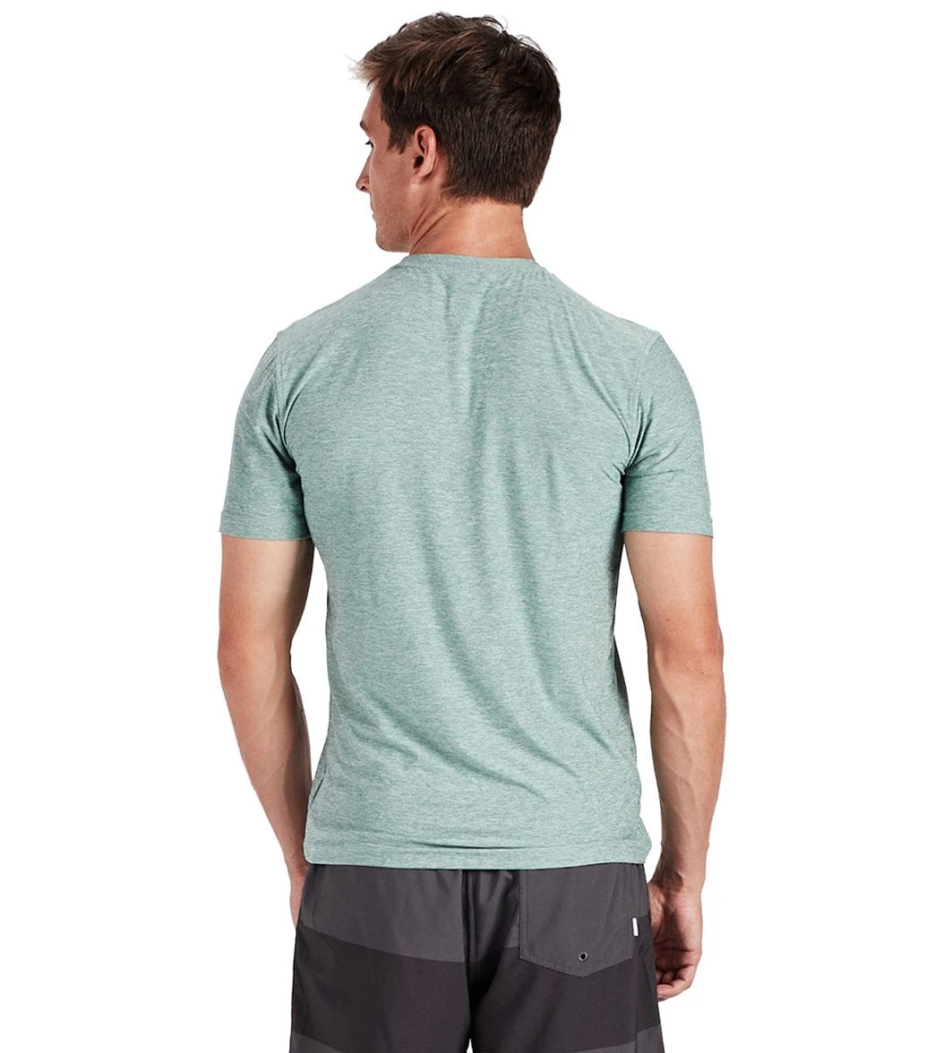 Vuori Men's Strato Tech Yoga Tee Aloe Heather 4 Vuori Men's Strato Tech Yoga Tee Aloe Heather - Image 2