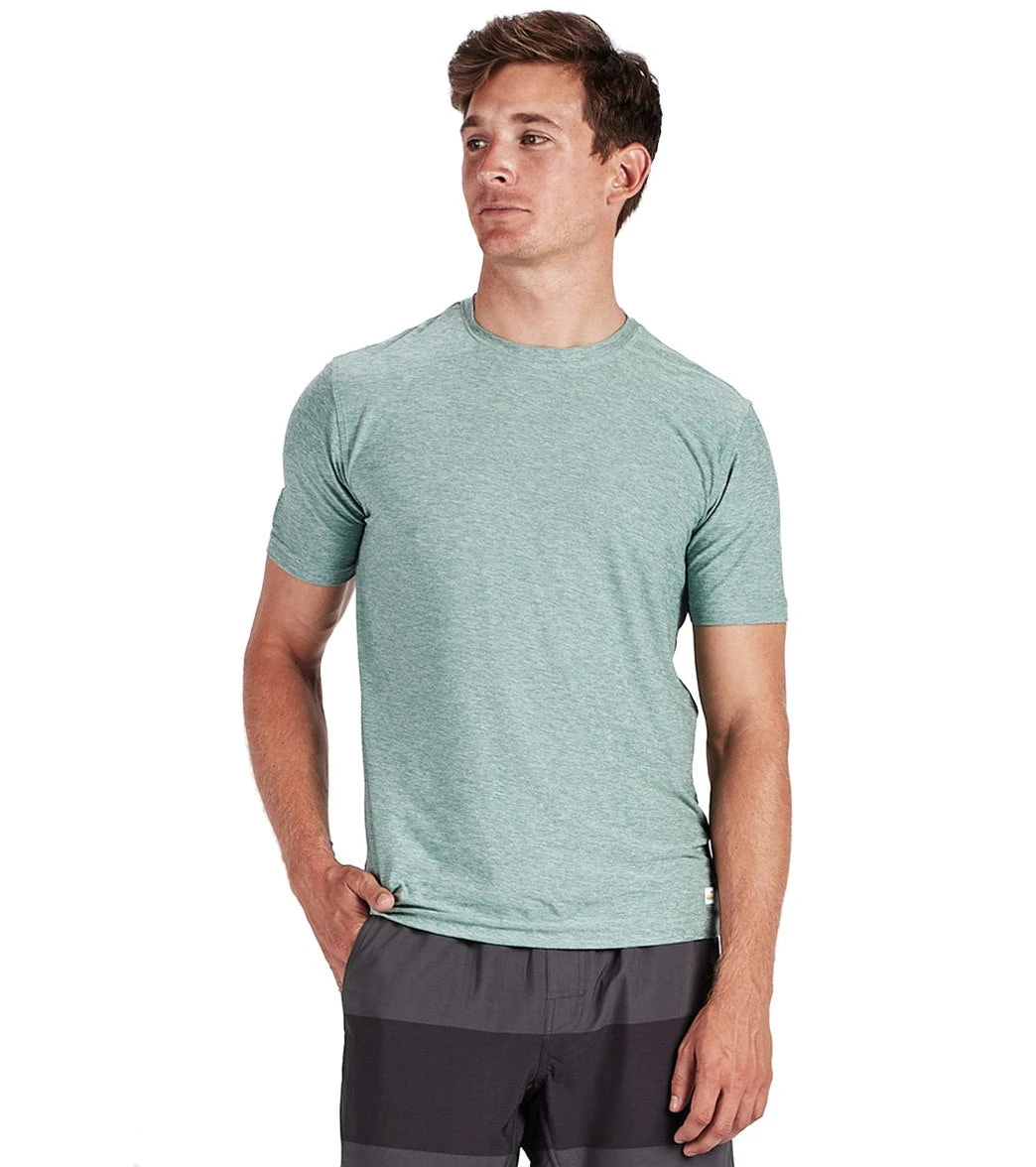 Vuori Men's Strato Tech Yoga Tee Aloe Heather 6 Vuori Men's Strato Tech Yoga Tee Aloe Heather - Image 4