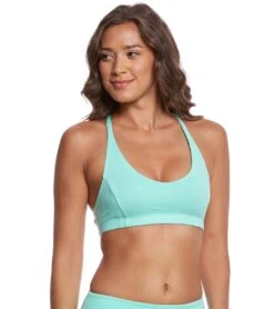 Onzie Pyramid Yoga Sports Bra Jade Heather