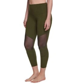 Onzie Moto Yoga Capris Moss/Moss Mesh