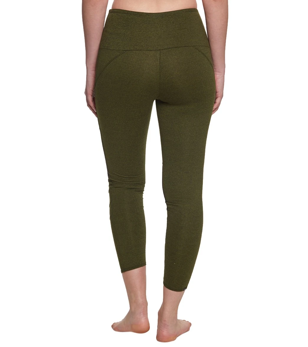 Onzie Moto Yoga Capris Moss/Moss Mesh 4 Onzie Moto Yoga Capris Moss/Moss Mesh - Image 2