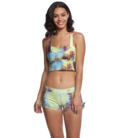 Mika Yoga Wear Lucia Hot Yoga Shorts Stardust Aura -Pranty Yoga Shop 1740215025699 stardustaura 4a