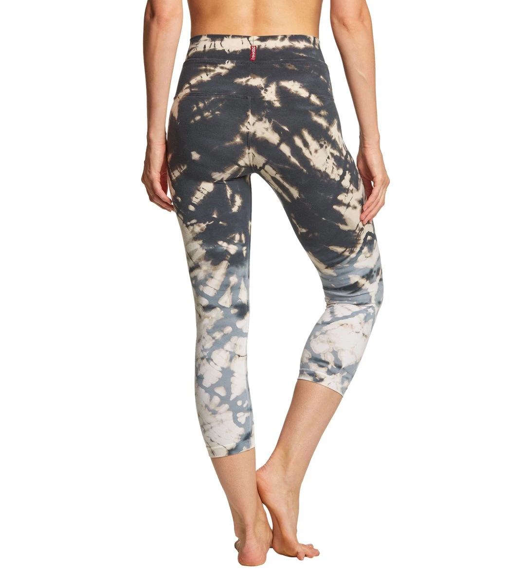 Hard Tail High Rise Cotton Yoga Capris Black/White Skeleton Horizon 4 Hard Tail High Rise Cotton Yoga Capris Black/White Skeleton Horizon - Image 2