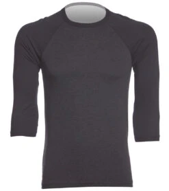 Bella + Canvas Men's 3/4 Sleeve Baseball Tee -Pranty Yoga Shop 1740233375779 blackheatherblack