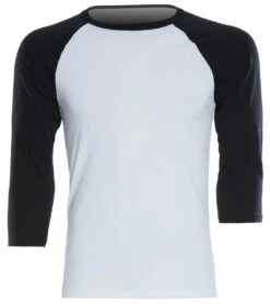 Bella + Canvas Men's 3/4 Sleeve Baseball Tee White/Black 7 Bella + Canvas Men's 3/4 Sleeve Baseball Tee White/Black -Pranty Yoga Shop 1740233801763 whiteblack