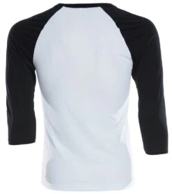 Bella + Canvas Men's 3/4 Sleeve Baseball Tee -Pranty Yoga Shop 1740233801763 whiteblack 3a 1