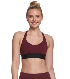 Onzie Y Back Yoga Sports Bra Burgundy/Black -Pranty Yoga Shop 1740234457123 burgundyblack