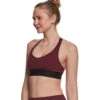 Onzie Y Back Yoga Sports Bra Burgundy/Black -Pranty Yoga Shop 1740234457123 burgundyblack 2a