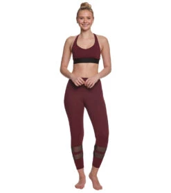 Onzie Y Back Yoga Sports Bra Burgundy/Black -Pranty Yoga Shop 1740234457123 burgundyblack 4a