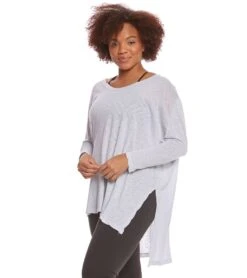 Hard Tail Plus Size Oversized 3/4 Sleeve Raglan Layering Top Dove