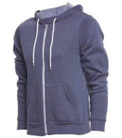 Bella + Canvas Men's Sponge Fleece Full Zip Hoodie Heather Navy